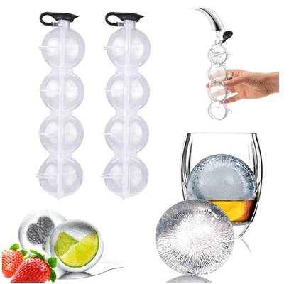 DIY Silikon-Eismaschine Whiskey Eishockey Vier-Loch-Form Runde Plastik-Eiskugel-Form