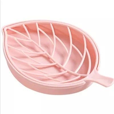 Moderne Badezimmer Seife Halter mit Doppelschicht Blumen-Design und nicht rutschfähige Silikon-Tray