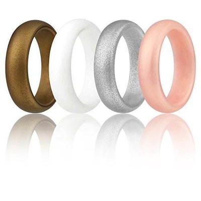 Flexible Finger Ring Metallische Silikon Hochzeitsringe mit Formen