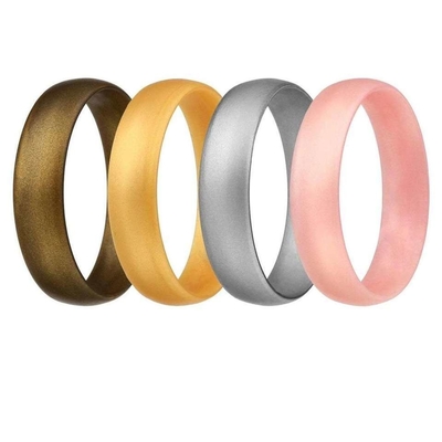 Flexible Finger Ring Metallische Silikon Hochzeitsringe mit Formen