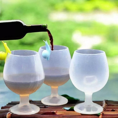 Kreative Einweg-Silicone-Weinkuppe für Outdoor-Camping