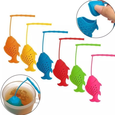 PORTABLE Öko-freundliche Tee-Infuser mit wiederverwendbarem Silikon-Sieber und mehrfarbigen