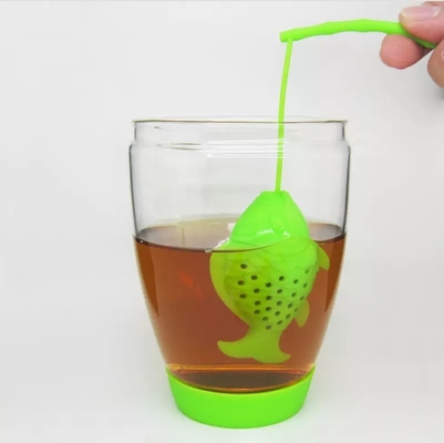 PORTABLE Öko-freundliche Tee-Infuser mit wiederverwendbarem Silikon-Sieber und mehrfarbigen