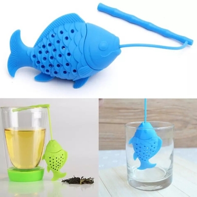 PORTABLE Öko-freundliche Tee-Infuser mit wiederverwendbarem Silikon-Sieber und mehrfarbigen