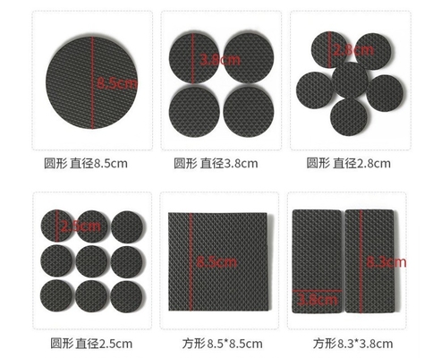 Besondere Größe Möbel Accessoires EVA Gummi Sofa Tischbeine Pads mit Selbstklebstoff
