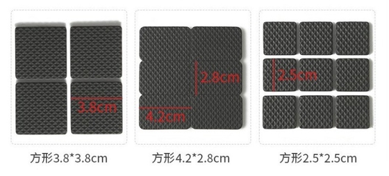 Besondere Größe Möbel Accessoires EVA Gummi Sofa Tischbeine Pads mit Selbstklebstoff