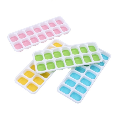 Vorräte von 14 Kavitäts-Eiswürfel-Hersteller-Formen mit Deckeln und BPA-freiem PP-Kunststoff