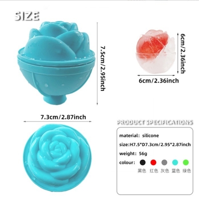Eiswerkzeuge Silikon Schimmel Rose Blume Form Eisball Gesicht Eiswalze zum Nutzen
