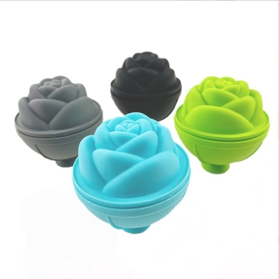 Eiswerkzeuge Rose Blume Form Silikon Schimmel Eiskiste Eiskuppen Silikon Gesichts Eis Roller