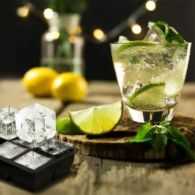 4 6 8 Hohlraum Silikon Eisbecher Form Große Quadratform Einfach freisetzbare Eiswürfelbecher