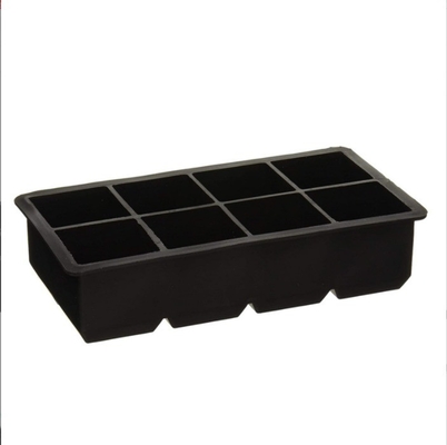 Vorräte 4 6 8 Hohlraum Silikon Eisbecher Form mit Deckel Große Quadratform Eiswürfelmacher