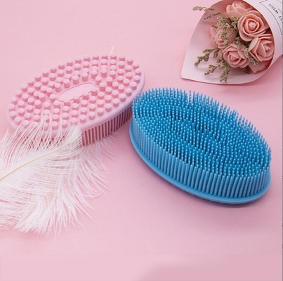 Leicht zu reinigen Loofah Haut mit Silikon-Body-Scrubber und exfoliating Dusche Badbürste