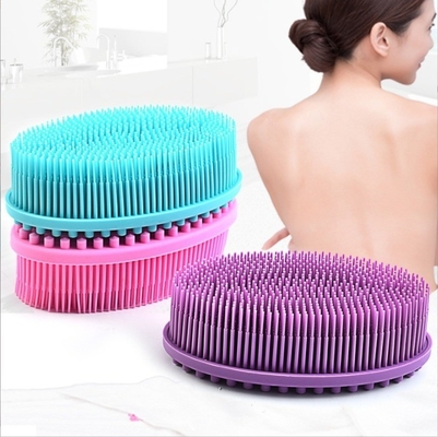 Leicht zu reinigen Loofah Haut mit Silikon-Body-Scrubber und exfoliating Dusche Badbürste
