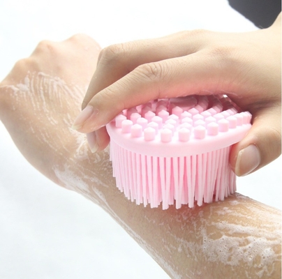 Leicht zu reinigen Loofah Haut mit Silikon-Body-Scrubber und exfoliating Dusche Badbürste