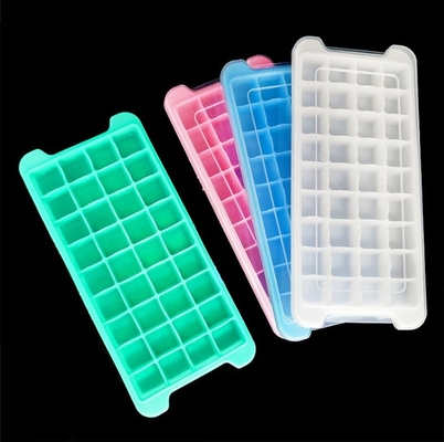 Lebensmittelqualität 24 36 Quadrateneiswürfel Silicone Form mit Kunststoff PP und PP-Abdeckung
