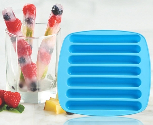 Mehrfarbiger Eisstick 7 Hohlräume Silikon Kekse Schokoladenform Eiswürfel Tabelle