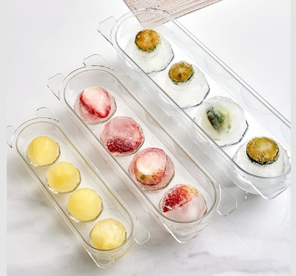 Ball Eis Box 4 Stück PET Kunststoff Lebensmittelqualität Fancy Eiswürfel Tabelle für Küchenzubehör