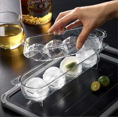 Ball Eis Box 4 Stück PET Kunststoff Lebensmittelqualität Fancy Eiswürfel Tabelle für Küchenzubehör
