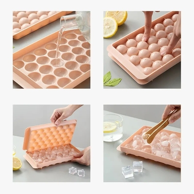 Mini Kreis Eiswürfel-Träger PP Kunststoff Runde Eiskugel Maker Form für Gefrierschrank
