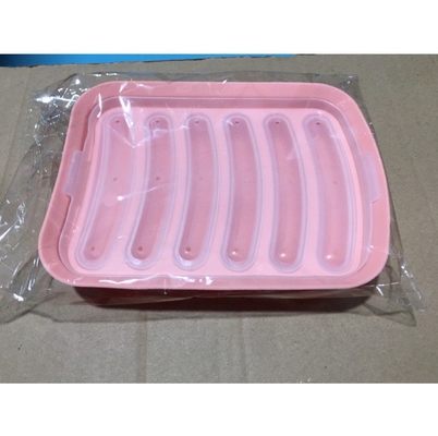 Kuchen-Werkzeuge Lebensmittel-Grad DIY wiederverwendbare Silikon-Wurst Schimmel machen mit 6 Hohlräumen Hot Dogs Backschimmel