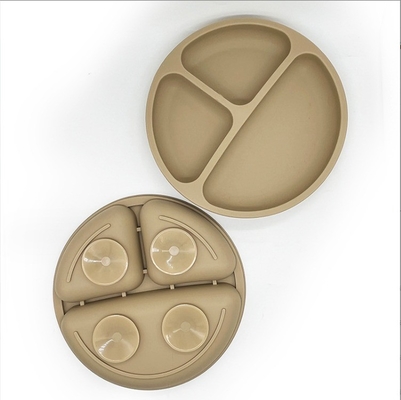 Silikon Kinder Tischgeschirr Teller mit Saugbecher Dinnerware Typ Teller Produktion