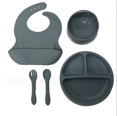 Nahrungsmittelqualität Silikon Baby Teller Set Top-Seller Neugeborenen Geschenk Set mit keiner Design-Stil