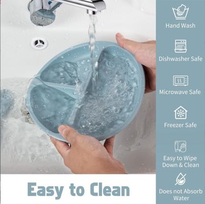 Silikonschale und Löffel für das Füttern von Babys