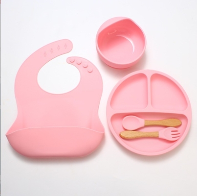 5 Stück Weichlöffel BPA Babyspeise Löffel Gabel Set Utensilien Silikon Baby Set für den Markt