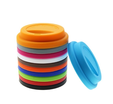 Trinkgefäße Tassen Schalen Wiederverwendbare Silikon-Kaffee-Tasse Deckel Farbiger Gummi-Tasse Deckel
