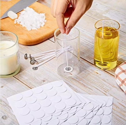 DIY Glaskerzen Herstellung Werkzeugset mit weißen Schaumstoff Aufklebern und doppelseitigen Aufklebern