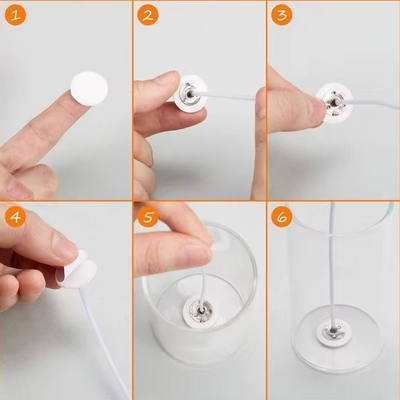 DIY Glaskerzen Herstellung Werkzeugset mit weißen Schaumstoff Aufklebern und doppelseitigen Aufklebern