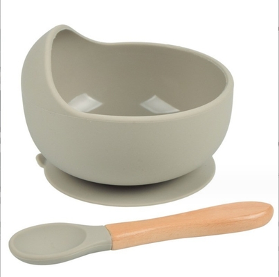 Wasserdichtes Silikon-Kinderspeise mit Lebensmittel-Löffel und Löffel-Set