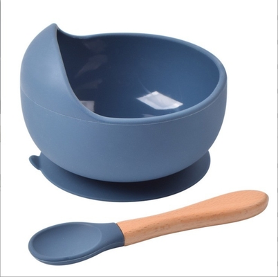 2 Packungen Silikon-Kinderspeisungsset Saugschüssel und Löffel