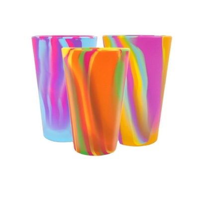 Silikon für Lebensmittel 480 ml Tie Dye Silikon-Tumbler Tassen für Trinkwasser und Kaffee