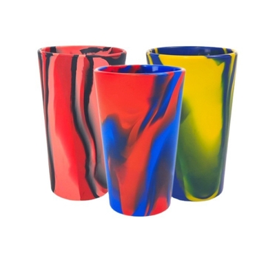 Silikon für Lebensmittel 480 ml Tie Dye Silikon-Tumbler Tassen für Trinkwasser und Kaffee