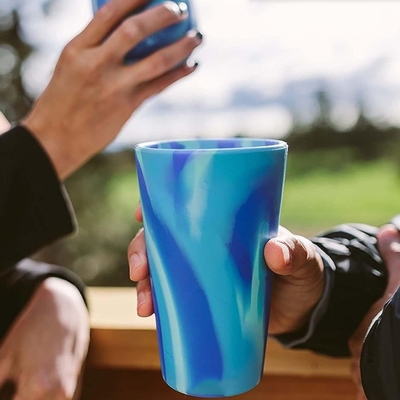 Custom Design BPA-freie unzerbrechliche Silikon-Tasse nachhaltig für Wein und Bier Trinken