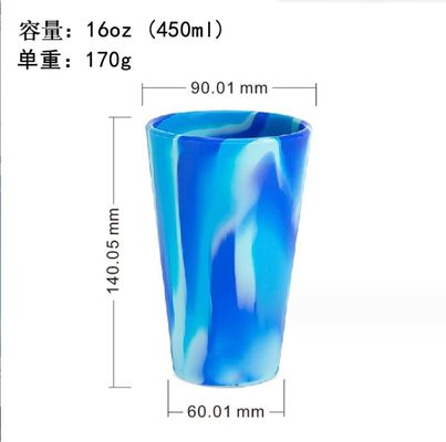 Zuhause Küche Nachhaltige farbenfrohe Silikontrinkbecher für kundenspezifische wiederverwendbare Kaffeetasse