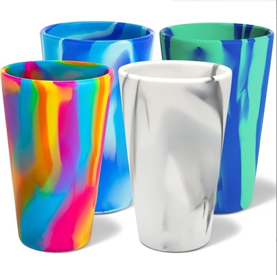 Reise Kaffeebecher mit Griff Trinkbecher nachhaltig angepasste Silikonbecher Tumbler