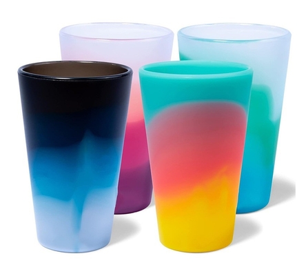 Reise Kaffeebecher mit Griff Trinkbecher nachhaltig angepasste Silikonbecher Tumbler
