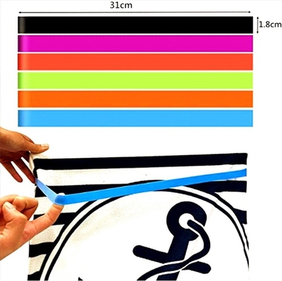 Zusammengefasste elastische dicke breite Strandstühle Handtuchklemmen Silikon-Gummi-Bänder für den Schneidenservice