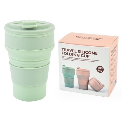 350 ml Volumen-Food-Grade zusammenklappbare Silikon-Sportwasserflasche mit individuellem Logo