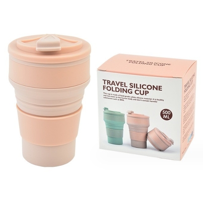350 ml Volumen-Food-Grade zusammenklappbare Silikon-Sportwasserflasche mit individuellem Logo