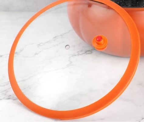 Mehrzweckhaus Silikon-Glasdeckel nachhaltig hitzebeständig, visuell überfließsicher