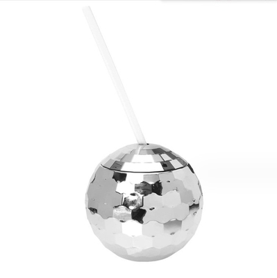 600 ml einzigartige Disco-Ballbecher Elektroplattiert Flash Kugelförmige Doppelwand Plastikbecher
