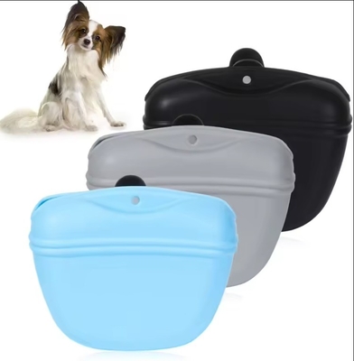 Schneidedienst Silikon Portable Dog Treat Bag mit Magnetverschluss und Taille Clip Tasche