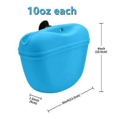 Schneidedienst Silikon Portable Dog Treat Bag mit Magnetverschluss und Taille Clip Tasche