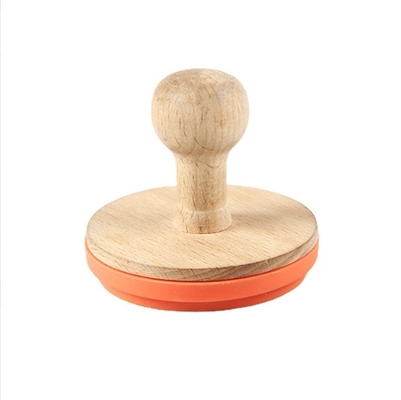 Weihnachtsbacken-Dekor Werkzeuge Lebensmittel Silikon Holz Kekse Stempel und Kekse-Schneider