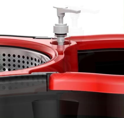 Schwerlast 360 Spin Magic Mop mit Press Waschmittel Flasche und Mikrofaser Stoff Abdeckung Typ