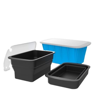 Einfach zusammenklappbare große Eiswürfel Tray wiederverwendbare Silikon-Eisblock Form für extra große Blöcke