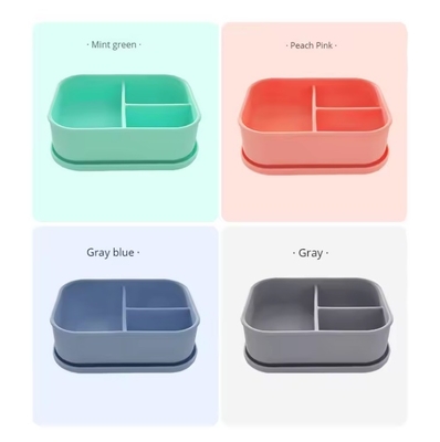 Lecksicher Silikon Bento Lunchbox für Kinder Speisen Speicherkapazität 0-1L und BPA-frei